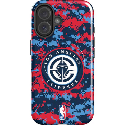 NBA LA Clippers Digi Camo iPhone 16 Magsafe Impact Case