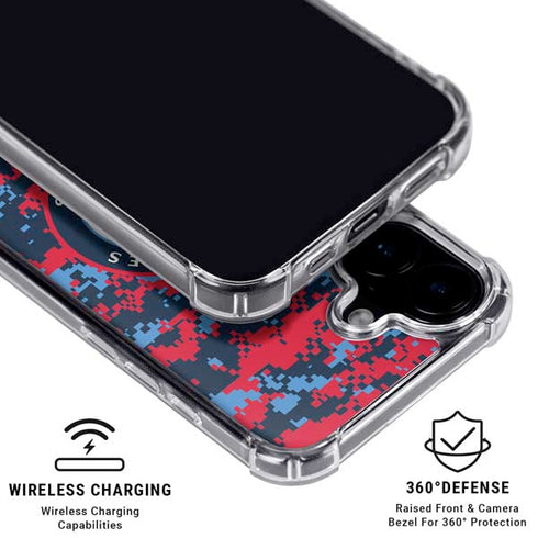 NBA LA Clippers Digi Camo iPhone 16 Plus Clear Case