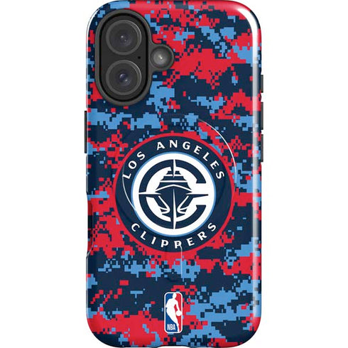 NBA LA Clippers Digi Camo iPhone 16 Plus Magsafe Impact Case