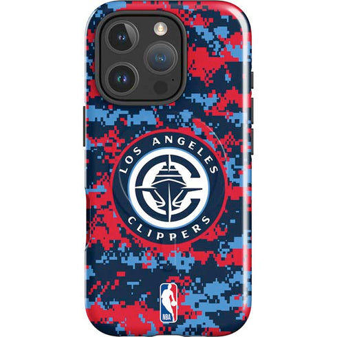 NBA LA Clippers Digi Camo iPhone 16 Pro Magsafe Impact Case