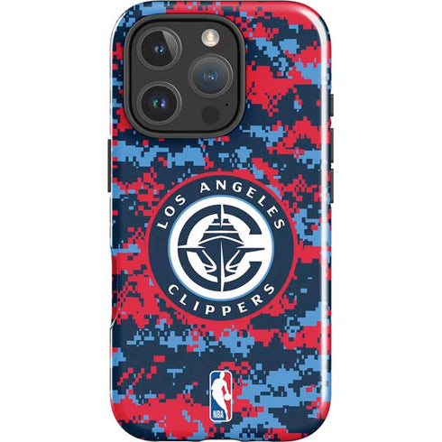 NBA LA Clippers Digi Camo iPhone 16 Pro Max Impact Case