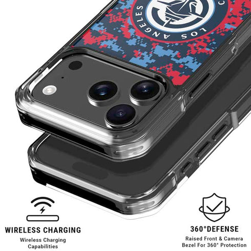 NBA LA Clippers Digi Camo iPhone 18 Pro Clear Case