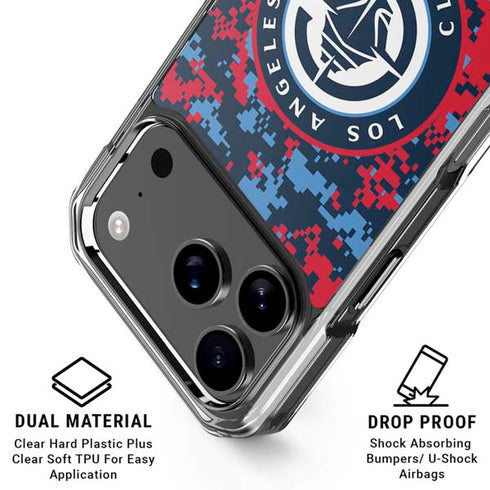 NBA LA Clippers Digi Camo iPhone 18 Pro Clear Case