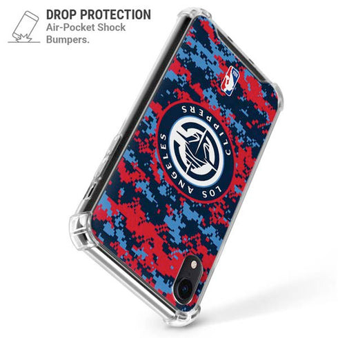 NBA LA Clippers Digi Camo iPhone XR Clear Case