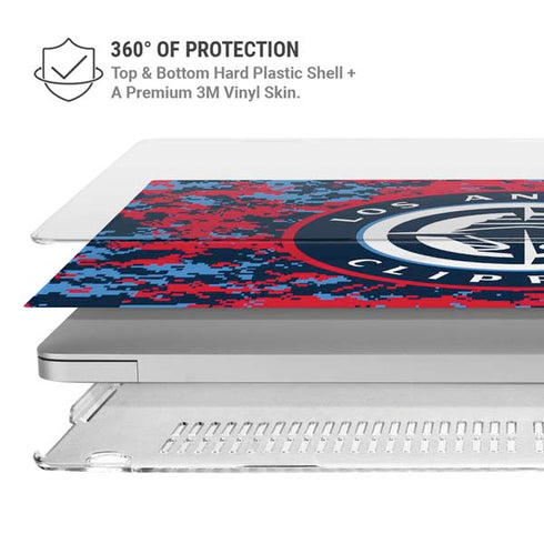 NBA LA Clippers Digi Camo MacBook Pro 16in (2021-25) Case plus Skin