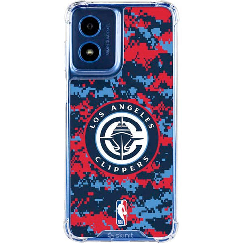 NBA LA Clippers Digi Camo Moto G Play 4G (2024) Clear Case