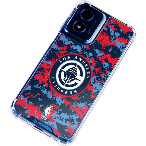 NBA LA Clippers Digi Camo Moto G Play 4G (2024) Clear Case