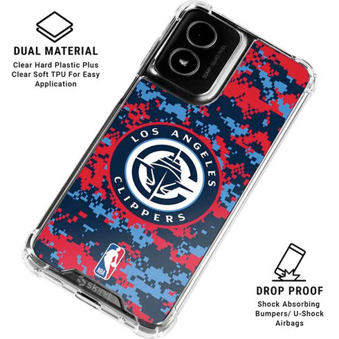 NBA LA Clippers Digi Camo Moto G Power 5G (2024) Clear Case