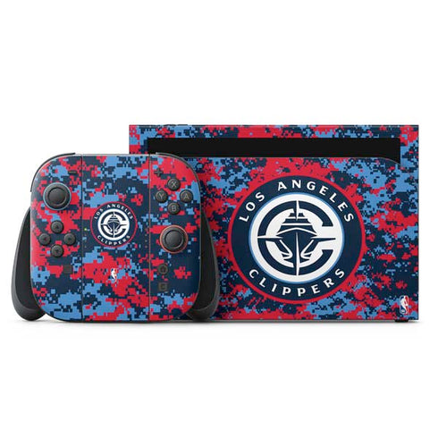 NBA LA Clippers Digi Camo Nintendo Switch 2 (2025) with Joy-Con Skin