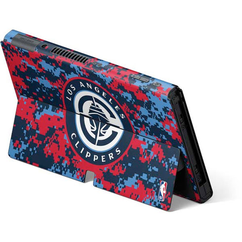 NBA LA Clippers Digi Camo Nintendo Switch OLED (2021) Skin