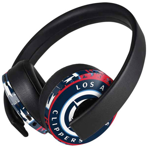 NBA LA Clippers Digi Camo PlayStation 4 Gold Wireless Headset Skin