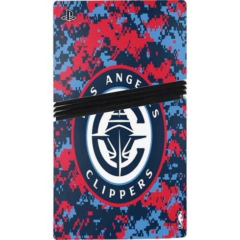 NBA LA Clippers Digi Camo PS5 Pro Bundle Skin