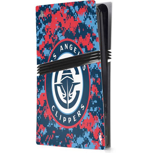 NBA LA Clippers Digi Camo PS5 Pro Console Skin