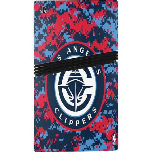 NBA LA Clippers Digi Camo PS5 Pro Console Skin