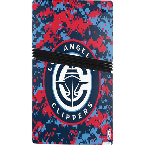 NBA LA Clippers Digi Camo PS5 Pro Console Skin