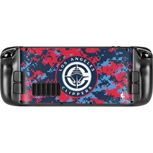 NBA LA Clippers Digi Camo Steam Deck Handheld Gaming Computer OLED Skin