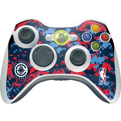 NBA LA Clippers Digi Camo Xbox 360 Wireless Controller Skin