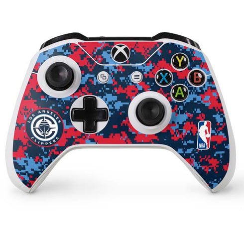 NBA LA Clippers Digi Camo Xbox One X Controller Skin