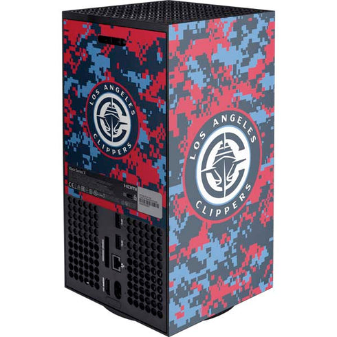 NBA LA Clippers Digi Camo Xbox Series X Console Skin