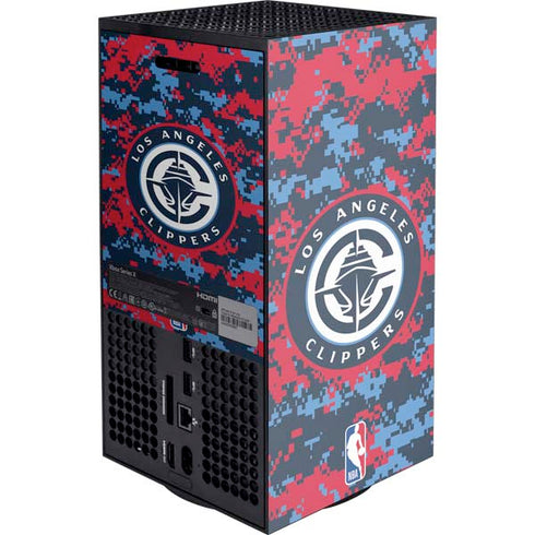 NBA LA Clippers Digi Camo XBox Series X Digital Edition Console Skin