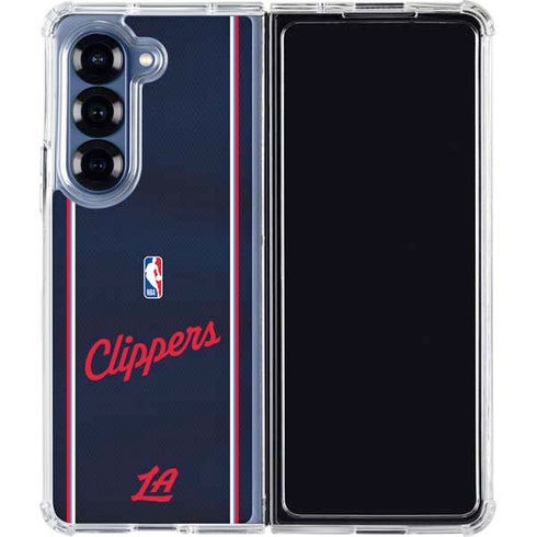 NBA LA Clippers Jersey Galaxy Z Fold7 Clear Case