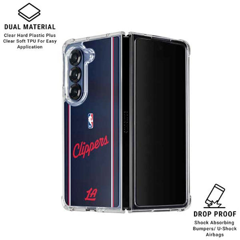 NBA LA Clippers Jersey Galaxy Z Fold7 Clear Case