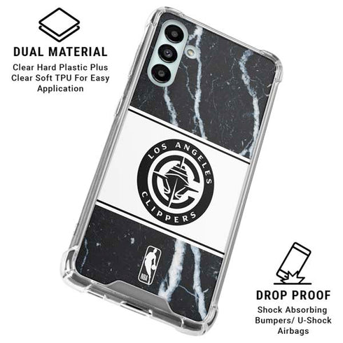 NBA LA Clippers Marble Galaxy A13 5G Clear Case