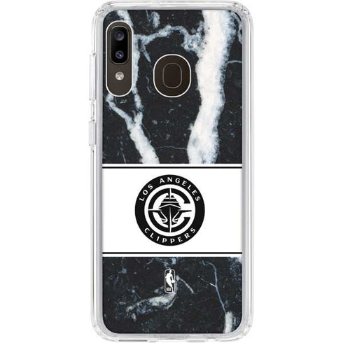NBA LA Clippers Marble Galaxy A20 Clear Case