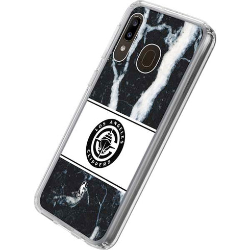 NBA LA Clippers Marble Galaxy A20 Clear Case