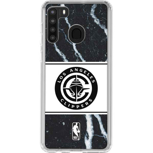NBA LA Clippers Marble Galaxy A21 Clear Case