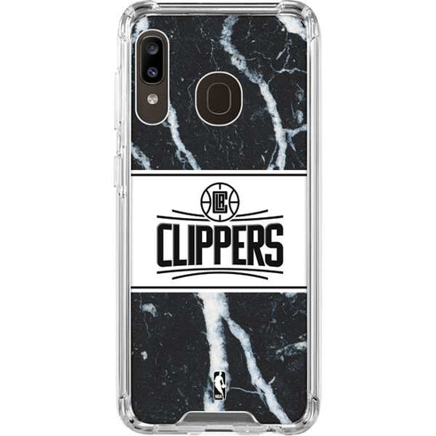 NBA LA Clippers Marble Galaxy A30 Clear Case
