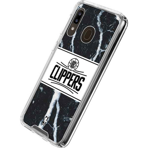 NBA LA Clippers Marble Galaxy A30 Clear Case