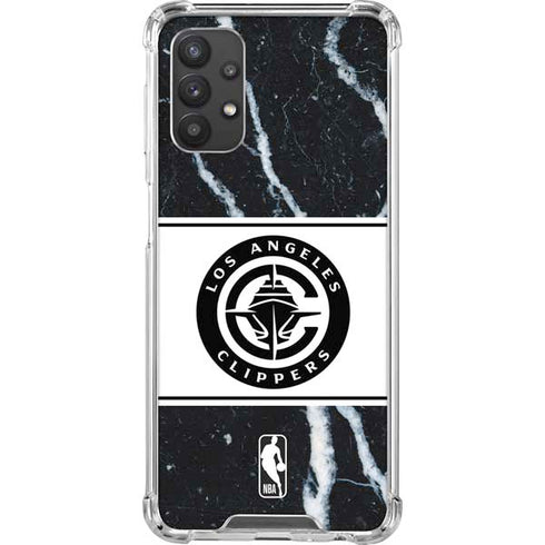 NBA LA Clippers Marble Galaxy A32 5G Clear Case