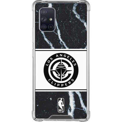 NBA LA Clippers Marble Galaxy A71 5G Clear Case