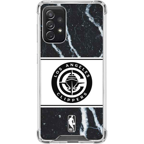 NBA LA Clippers Marble Galaxy A72 5G Clear Case
