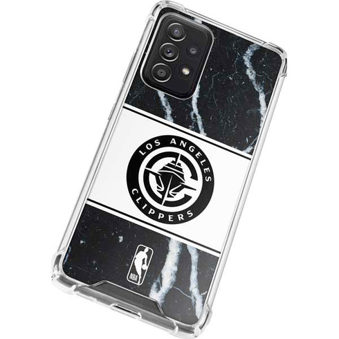 NBA LA Clippers Marble Galaxy A72 5G Clear Case