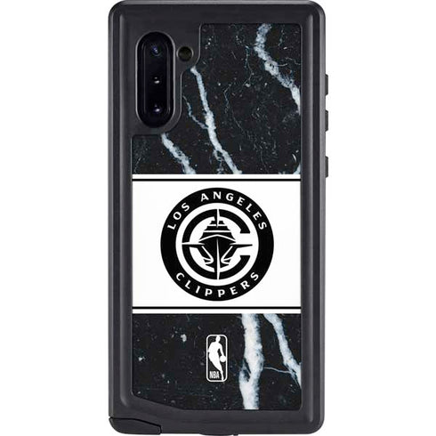 NBA LA Clippers Marble Galaxy Note 10 Waterproof Case