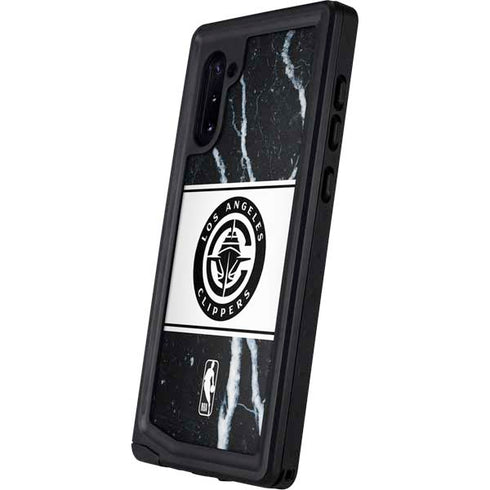 NBA LA Clippers Marble Galaxy Note 10 Waterproof Case