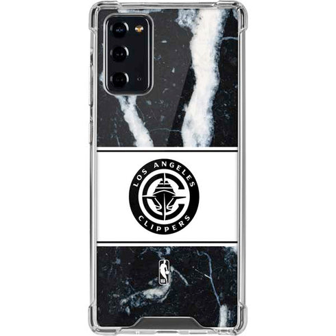 NBA LA Clippers Marble Galaxy Note20 5G Clear Case