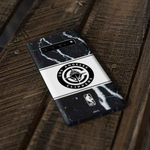 NBA LA Clippers Marble Galaxy S10 Plus Skin