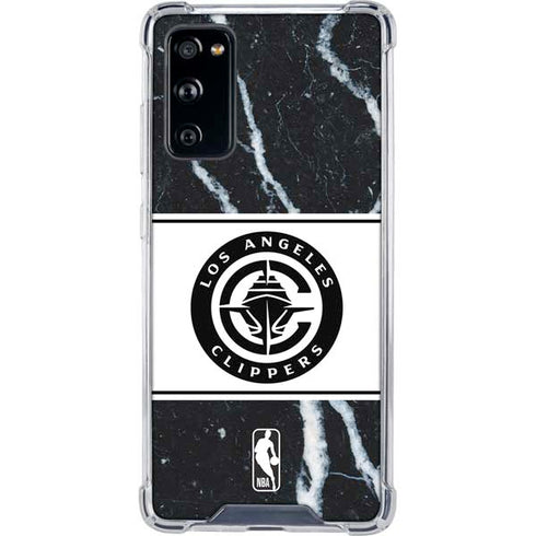NBA LA Clippers Marble Galaxy S20 FE Clear Case
