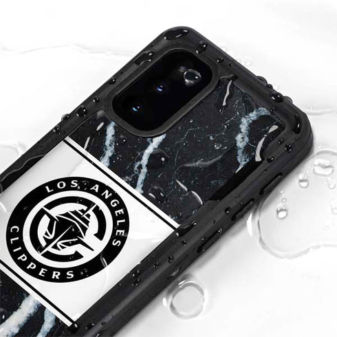 NBA LA Clippers Marble Galaxy S20 Waterproof Case