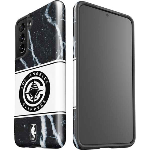 NBA LA Clippers Marble Galaxy S21 5G Pro Case