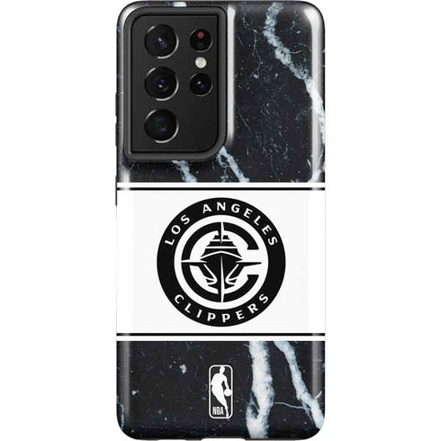 NBA LA Clippers Marble Galaxy S21 Ultra 5G Pro Case