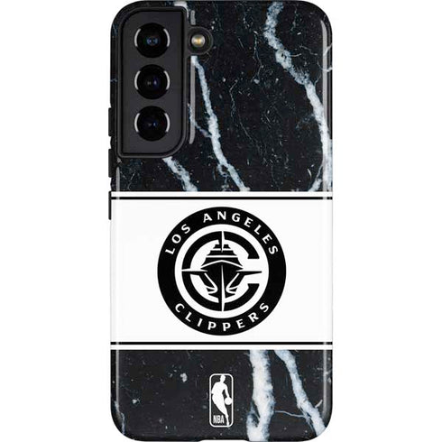 NBA LA Clippers Marble Galaxy S22 Pro Case