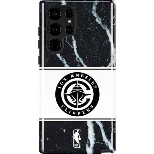 NBA LA Clippers Marble Galaxy S22 Ultra Pro Case