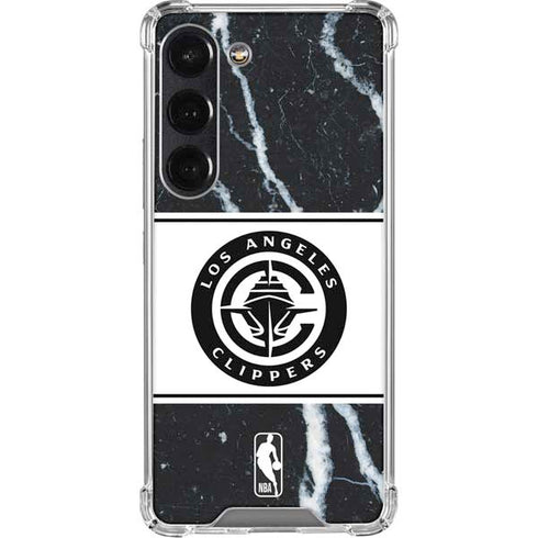 NBA LA Clippers Marble Galaxy S23 Clear Case