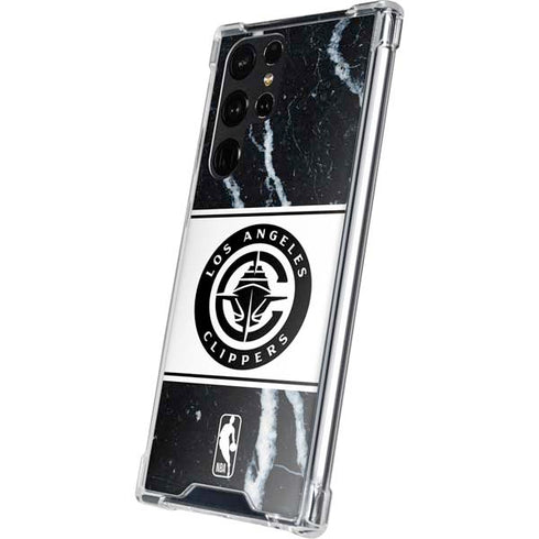 NBA LA Clippers Marble Galaxy S23 Ultra Clear Case