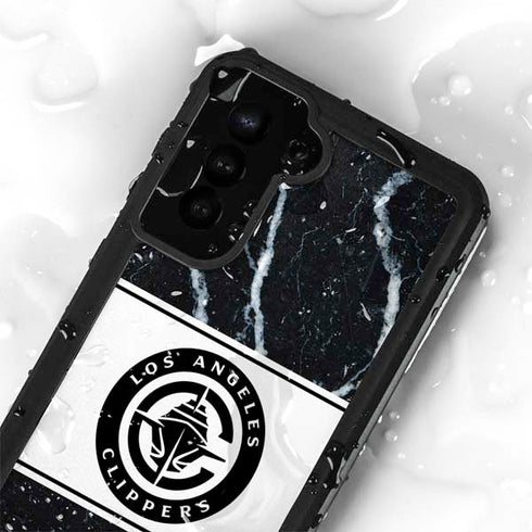 NBA LA Clippers Marble Galaxy S23 Waterproof Case