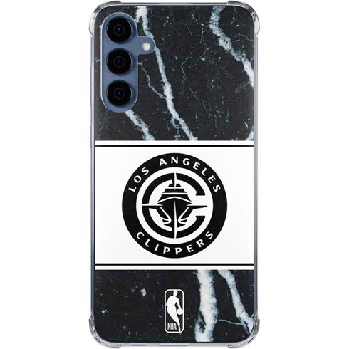 NBA LA Clippers Marble Galaxy S24 Clear Case